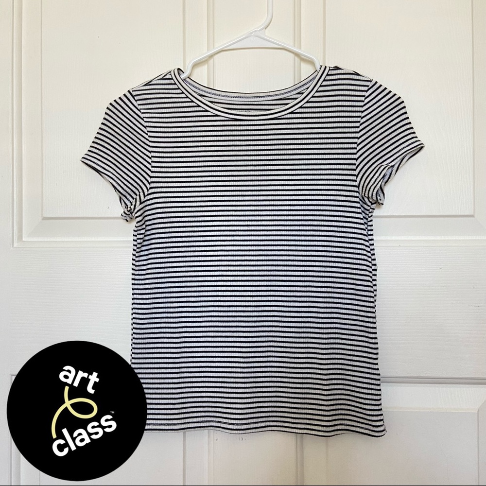 Art Class - Black And White Striped Long Shirt